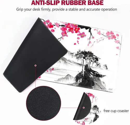 Miniatura 3 de AIMSA Alfombrilla de mouse extendida para juegos, alfombrilla de mouse grande XL con bordes cosidos, base antideslizante duradera para oficina