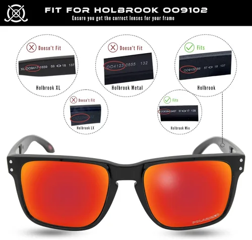 Miniatura 5 de SOLODAD Lentes de repuesto para lentes de sol Oakley Holbrook OO9102, 3 pares