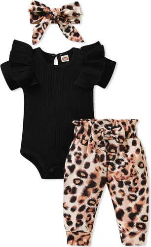 Miniatura 22 de fioukiay Conjunto de ropa de verano para bebés y niñas recién nacidas prematuros, mameluco, pantalones, diadema, conjunto de ropa para el verano
