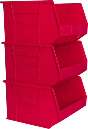 Miniatura 15 de Akro-Mils AkroBin Caja de almacenamiento de plástico apilable, 18 x 16 x 11 pulgadas, 3 unidades Transparente