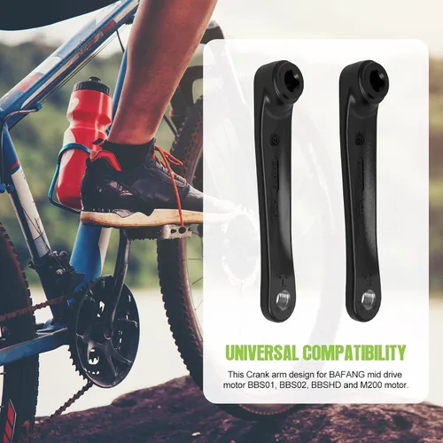 Miniatura 5 de BAFANG Brazo de manivela de 6.693 in bicicleta eléctrica agujero de diamante manivela motor medio bielas piezas esenciales accesorio motor medio