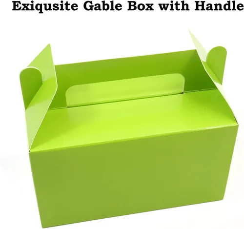 Miniatura 5 de Oletx 12 cajas de regalo verdes a dos aguas, caja pequeña de regalo de fiesta de 5.9 pulgadas, caja de golosinas, caja de dulces de galletas