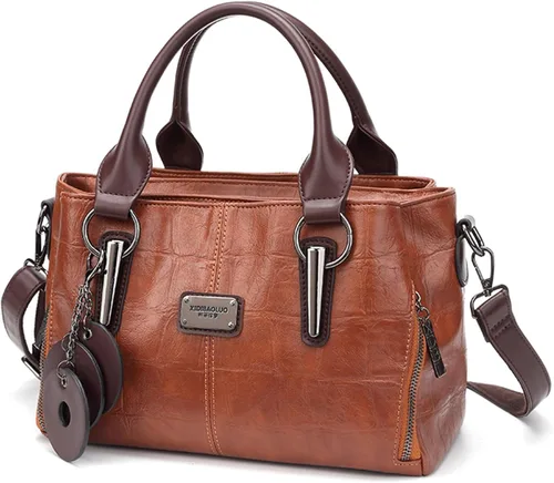 Miniatura 28 de Bolsos y carteras para mujer, bolso de mano de cuero vegano para mujer, bolso de hombro, bolso de viaje con compartimentos