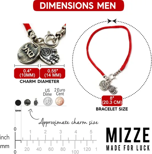 Miniatura 5 de Hecho a mano Hamsa ROJO Seda Cábala pulsera para la Prosperidad & éxito para hombre