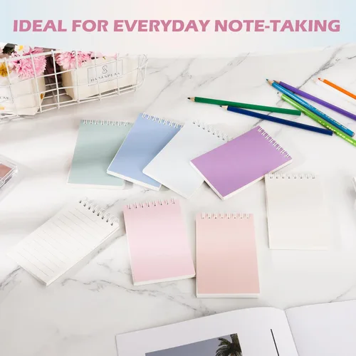 Miniatura 5 de Ddaowanx Cuadernos pequeños, bloc de notas en espiral de bolsillo de 3 x 5 pulgadas con páginas rayadas, el pequeño cuaderno perfecto para Deleite
