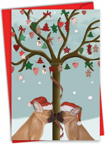 Miniatura 15 de The Best Card Company - Tarjeta de felicitación de Feliz Navidad con sobre (4.63 x 6.75 pulgadas) - Canine Antics C3194GXSG