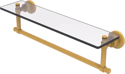 Miniatura 33 de Allied Brass WS-1TB/16-SN Estante de vidrio con toallero, 16 pulgadas x 5 pulgadas Níquel Satinado