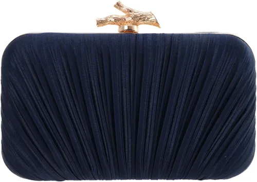 Miniatura 11 de Freie Liebe Bolso de mano para mujer, bolso de noche plisado con cadena para fiesta de boda with Chain