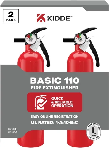 Miniatura 14 de Kidde, FA110G, Extintor multiusos para casa, oficina, dormitorio, residencial, 1A10BC Extintor multiusos residencial para pequeños incendios