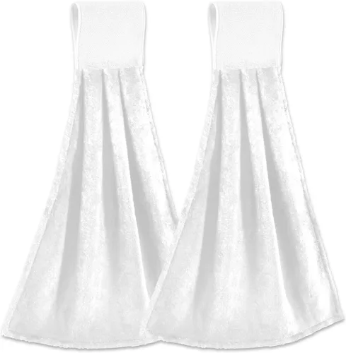 Miniatura 22 de Juego de 2 toallas de mano amarillas y naranjas, suaves, absorbentes, decorativas, para baño, secado rápido, barra de té, toalla colgante para baño