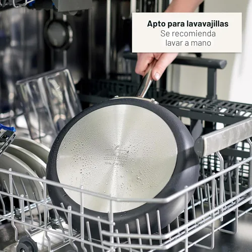 Miniatura 8 de All-Clad E7859664 HA1 Sartén para freír sin PFOA, apto para lavadora de platos, antiadherente, resistente, anodizado, con tapa, 12 pulgadas