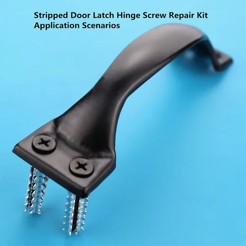 Miniatura 7 de Kit de reparación de jamba de refuerzo de hardware de seguridad de puerta de tornillo, excelente solución para bisagra de puerta pelada, reparación