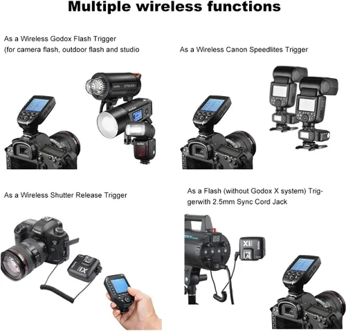 Miniatura 6 de Godox XPro-N i-TTL 2.4G Transmisor de disparador de flash inalámbrico de sincronización de alta velocidad compatible con cámaras Nikon, 1/8000s, 11