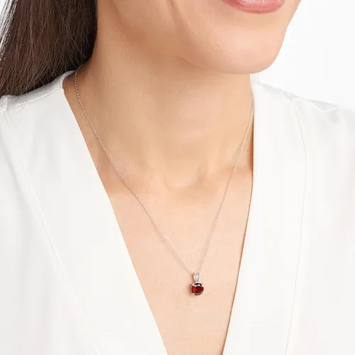Miniatura 54 de Amazon Essentials Collar con colgante de piedra natal de corte redondo de plata de ley de 18 pulgadas (anteriormente colección Amazon)