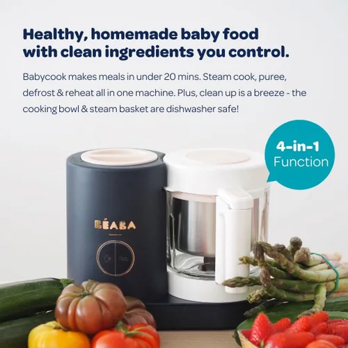 Miniatura 6 de BEABA Babycook Neo - Fabricante de alimentos para bebés Vidrio no tóxico y acero inoxidable Confiado por mamás famosas Procesador de alimentos