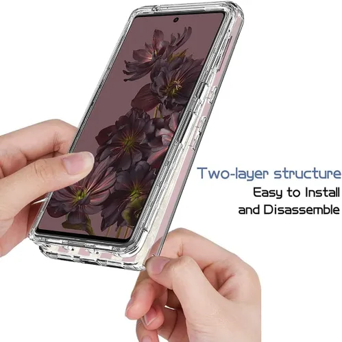 Miniatura 4 de Funda protectora para Pixel 7 Pro/Google 7 Pro, diseño de bandera transparente y bonita funda protectora de cuerpo completo para Google Pixel 7 Pro