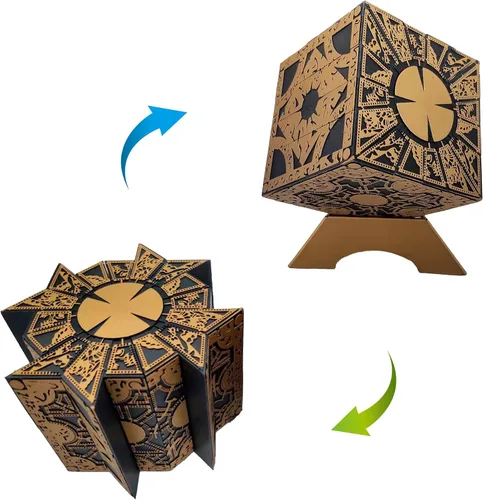 Miniatura 3 de Hellraiser - Caja de rompecabezas, configuración de lamentos, cenobites de Halloween con cabeza de alfiler para cosplay (estilo A)