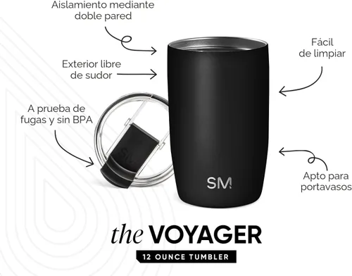 Miniatura 2 de Simple Modern Taza de café de viaje Tumbler con tapa abatible Reutilizable, aislada, de acero inoxidable, taza de café helado Cold Brew, termo