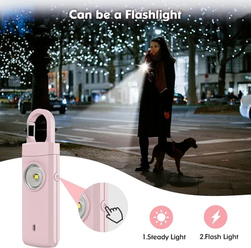 Miniatura 4 de Alarma personal recargable para mujeres, regalos de cumpleaños de Navidad para mujeres, hijas, estudiantes universitarios, adolescentes, ancianos