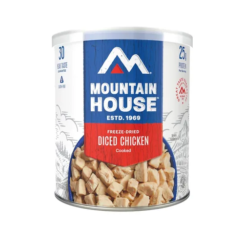 Miniatura 8 de Mountain House Carne en cubos Comida liofilizada de supervivencia y emergencia Lata #10 Sin gluten, 30122