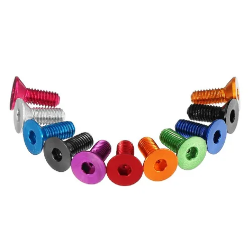 Miniatura 4 de 20 tornillos planos M3 7075 Tornillos Allen de aleación de aluminio Tornillos hexagonales Tornillos de cabeza plana (azul, 0.315 in)