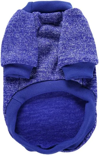 Miniatura 6 de Jecikelon - Ropa para mascotas, suéter suave, cálido y grueso, suéter de invierno para perros (talla S, color azul oscuro)