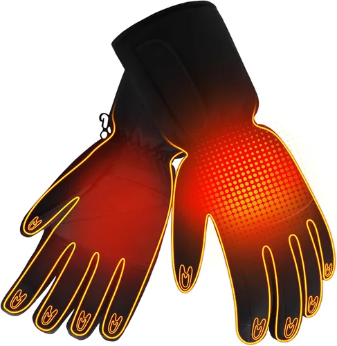Guantes de calor eléctricos recargables de invierno para hombres y mujeres, guantes de calefacción a pilas, impermeables, con aislamiento térmico,