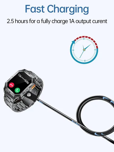Miniatura 3 de Cable de carga para relojes inteligentes militares LIGE, cable de carga flexible USB magnético, accesorios para relojes inteligentes militares LIGE
