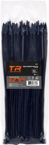 Miniatura 11 de Cable lazos multiuso TR Industrial TR88301 (100 piezas), 4 pulgadas, negro
