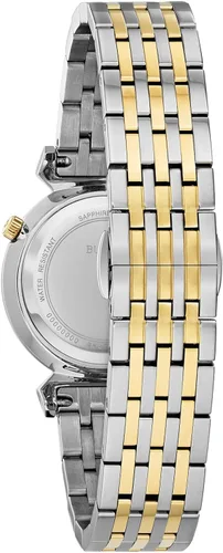 Miniatura 3 de Bulova Reloj clásico de cuarzo para mujer acero inoxidable dos tonos modelo 98L264 Oro amarillo de dos tonos