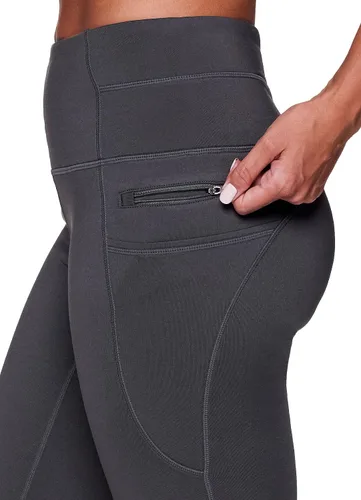Miniatura 6 de RBX Leggings de forro polar para mujer con bolsillos con cremallera