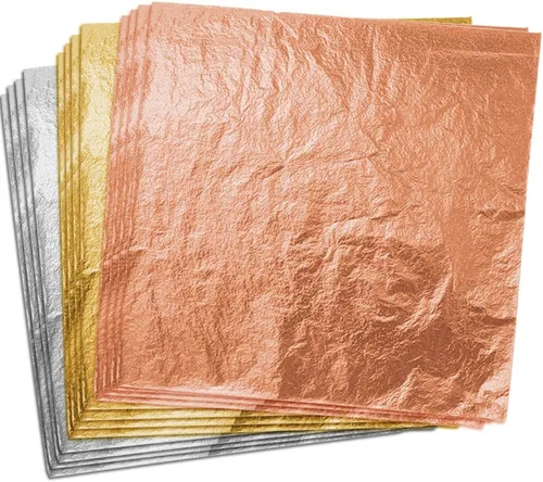 Paxcoo 300 hojas de oro para resina, hojuelas metálicas de lámina dorada para la fabricación de joyas de resina, arte de uñas, slime y manualidades