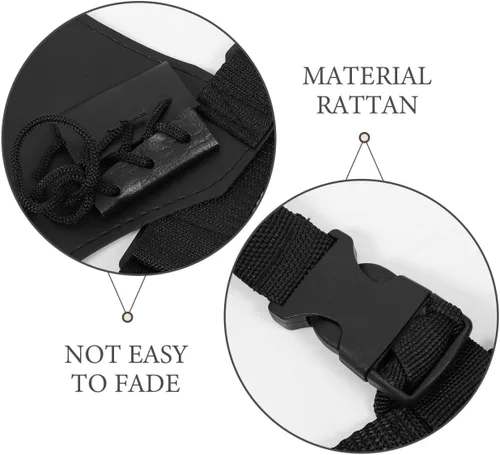 Miniatura 6 de Angoily Mochila de cuero con correa de transporte de espada doble para cosplay y artes marciales con capacidad de 2 espadas