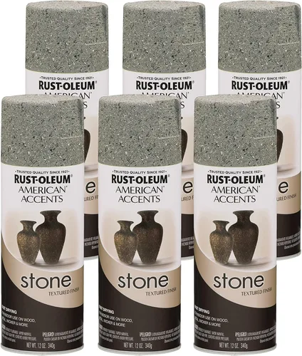 Miniatura 11 de Rust-Oleum 7992830 Stone Creations - Pintura en aerosol, 12 onzas, piedra gris Gris (Gray Stone)
