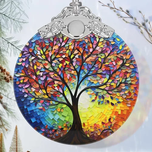 Miniatura 19 de Jocidea - Adorno de Vidrio Manchado de Elfo Mariposa - Adorno Navideño - Adornos Navideños para Árbol - Ideas de Regalos de Vacaciones - Intercambio