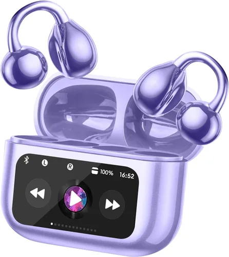 Miniatura 8 de Auriculares ultra abiertos Bluetooth 5.4 inalámbricos con clip con pantalla digital, estuche de carga de 40 horas de reproducción, auriculares