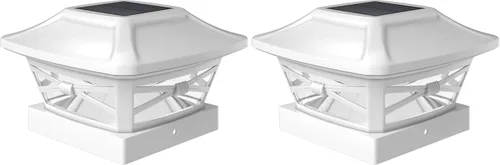 Miniatura 11 de Davinci Lighting Renaissance Luces Solares para Tapas de Postes Exteriores - Incluye Bases para Postes 4x4 5x5 6x6 - Luz LED Brillante - Blanco
