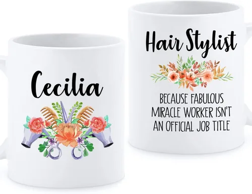 Miniatura 7 de Taza de peluquería, taza de café para peluquería, taza de café personalizada para estilista, taza con nombre personalizado Becomes A Hairstylist