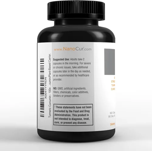 Miniatura 6 de Curcumina de cúrcuma: 100 veces más activa que la cúrcuma, 170% más activa que la curcumina + extracto de pimienta negra. Apoyo