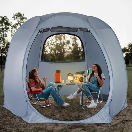 Miniatura 12 de Alvantor® Pop Up Screen Tent House Room Instant Outdoor Camping Canopy Sun Shelter Gazebo for Patio, Backyard & Deck, Privacy Tent(2-10 People