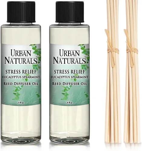 Miniatura 93 de Urban Naturals Recambio de aceite difusor de varillas ámbar y lavanda, lavanda relajante, ámbar cálido, aroma calmante para habitación, 4 onzas +