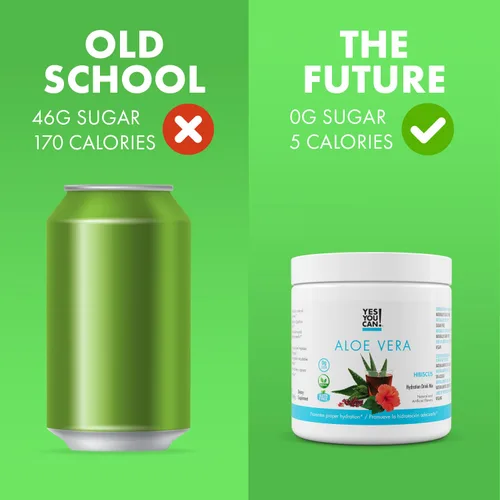 Miniatura 7 de Yes You Can! Mezcla de bebida en polvo de aloe vera, refuerzo de hidratación infundido con extracto de aloe vera orgánico puro, deliciosos sabores