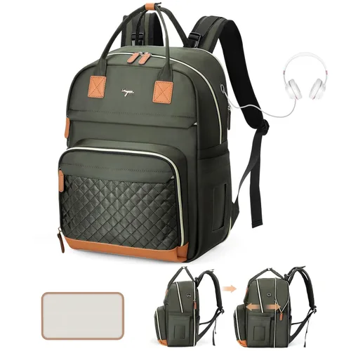 Miniatura 11 de Mochila de Pañales - Mochila de Pañales Extra Grande para 2 Niños Gemelos, Bolsos de Viaje para Bebés para Mamá Papá 25-37L Expandible con Negro