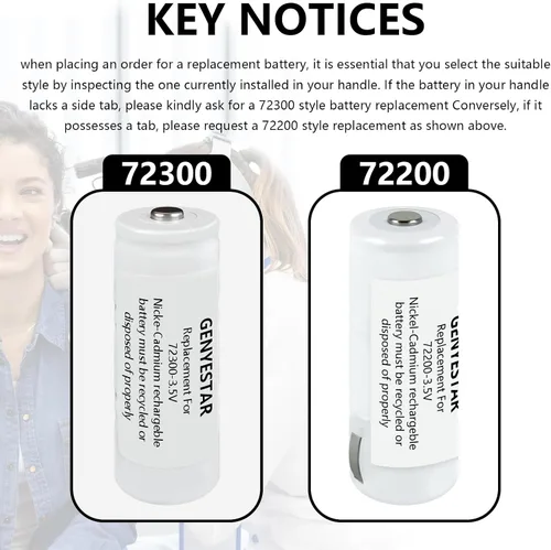 Miniatura 5 de Batería de repuesto para otoscopio Welch Allyn 72300 23300 1300 mAh batería recargable