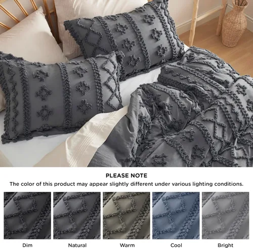 Miniatura 7 de Bedsure Funda de edredón bohemia, tamaño Queen, suave y cómoda, diseño elegante, ropa de cama bohemia para decoración, lavable a máquina, para todas