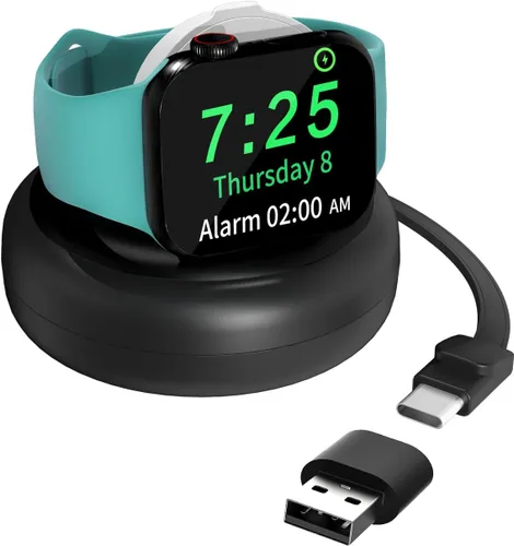 Jasput Cargador de Apple Watch, cable USB C retráctil, cargador magnético inteligente de carga rápida, para iWatch Ultra Series