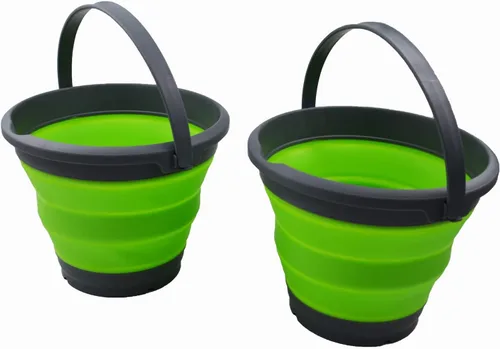 Miniatura 11 de SAMMART Cubo de plástico plegable de 5.5 L (1.4 galones), bañera redonda plegable, cubo de agua portátil para pesca, maceta de agua para exteriores