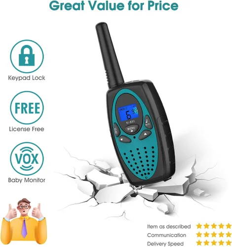 Miniatura 4 de Walkie Talkies de largo alcance Topsung M880, Radio bidireccional para adultos con pantalla LCD/Walkie Talkies resistentes con cancelación de ruido