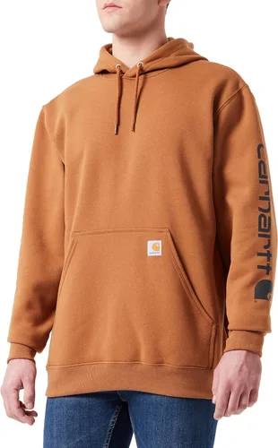 Carhartt - Sudadera holgada para hombre, densidad media, logotipo y gráfico en la manga