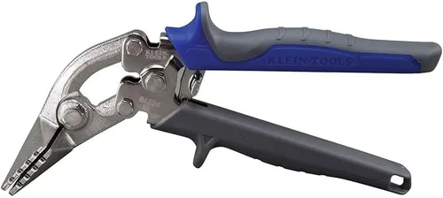 Klein Tools 86524 - Selladora manual de metal desplazada, tiene mandíbula de 3 pulgadas, curva de acero de calibre 22 y acero inoxidable de calibre